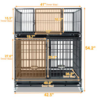 42" Stackable Dog Crate 43S+WHLP02