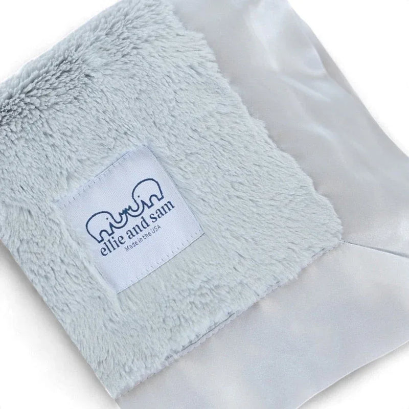 Luxury Satin Border Lovey - Silver - BIG FRENCHIES