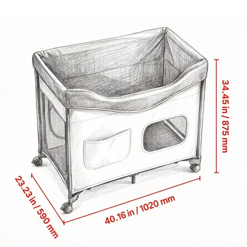 Elevated Dog Bed with Waterproof Oxford for Closet