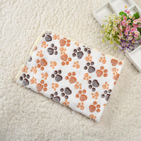 3 Pack Pet Blanket, Soft Plush Paw Print Dog Blanket Washable, Warm Fleece Cat Blanket For Large Medium Dogs, Sofa Couch