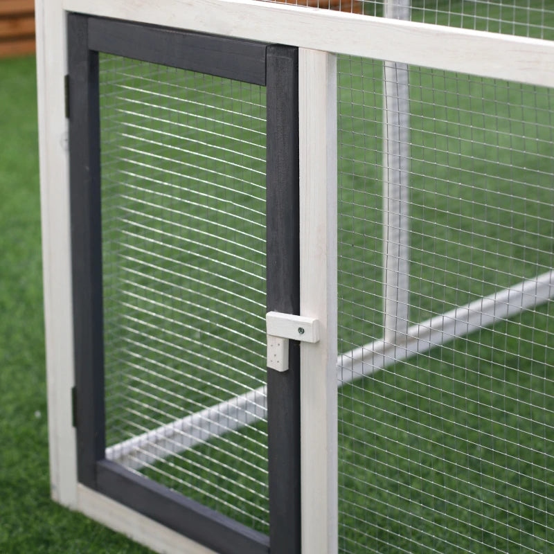 Chicken Coop Wooden Chicken House Rabbit Hutch Poultry Cage Hen Pen With Nesting Box, Ramp, Run