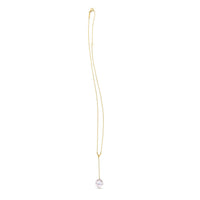 14k Yellow Gold Tesoro Pearl Lariat Necklace