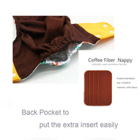Eco-friendly Diaper Adjustable Reusable Coffee Fiber Diaper Pocket Fit Baby Nappies Pants Waterproof Nappies for Baby and Kids In Modern Design - BIG FRENCHIES