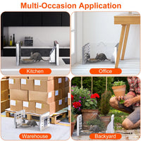 2Pcs Humane Rat Trap Catch and Release Live Mouse Cage Traps with Automatic Continuous Cycle Trapping for Chipmunk Roden