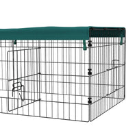 Small Animal Playpen With With Roof For Rabbits, Chicken, Chinchillas For Indoor Outdoor Use, Green