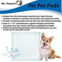 Mr. Peanut’s Premium Absorbent Gel Pee Pads 23"X23", 6 Layers of Lightly Scented Protection - BIG FRENCHIES