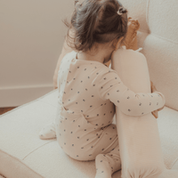 The Printed Romper - Mini Stitch Blue