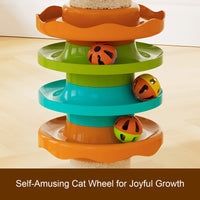 Floor to Ceiling Cat Tree, Cat Tower with Scratching Post, Adjustable Height(98-110 Inch), Large Wood Condo Cave Bed and