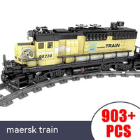 Electric Rail Train Model Children Education Small Particles Assembled Building Block Toys