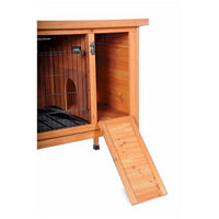 Prevue Pet Products Large Rabbit Hutch 461 with Private Nesting Box, Fold-Down Ramp and Shingle Roof