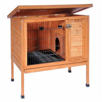 Prevue Pet Products Small Rabbit Hutch 460 with Nesting Box, Ramp and Asphalt Shingle Roof, Indoor or Outdoor