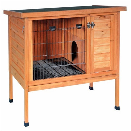 Prevue Pet Products Small Rabbit Hutch 460 with Nesting Box, Ramp and Asphalt Shingle Roof, Indoor or Outdoor