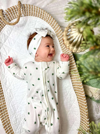 Tiny Trees Ribbed Bamboo Zippy Pajamas - BIG FRENCHIES