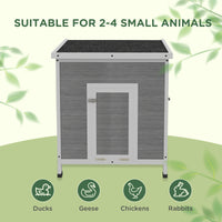 Wooden With Openable Roof Cage, Removable Floor, Double Doors