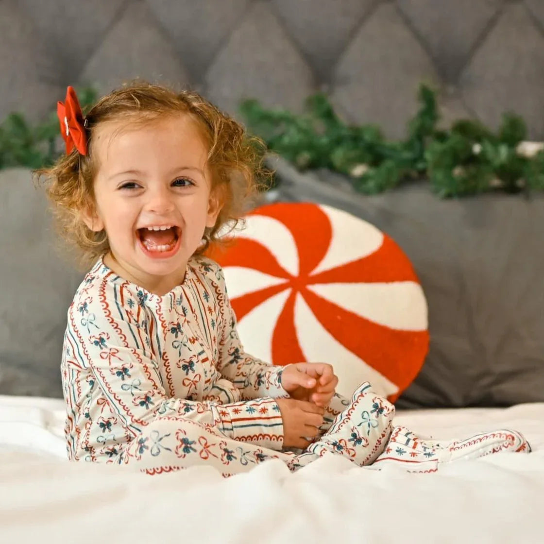 Candy Cane Lane Bamboo Christmas Pajamas - Zippy - BIG FRENCHIES