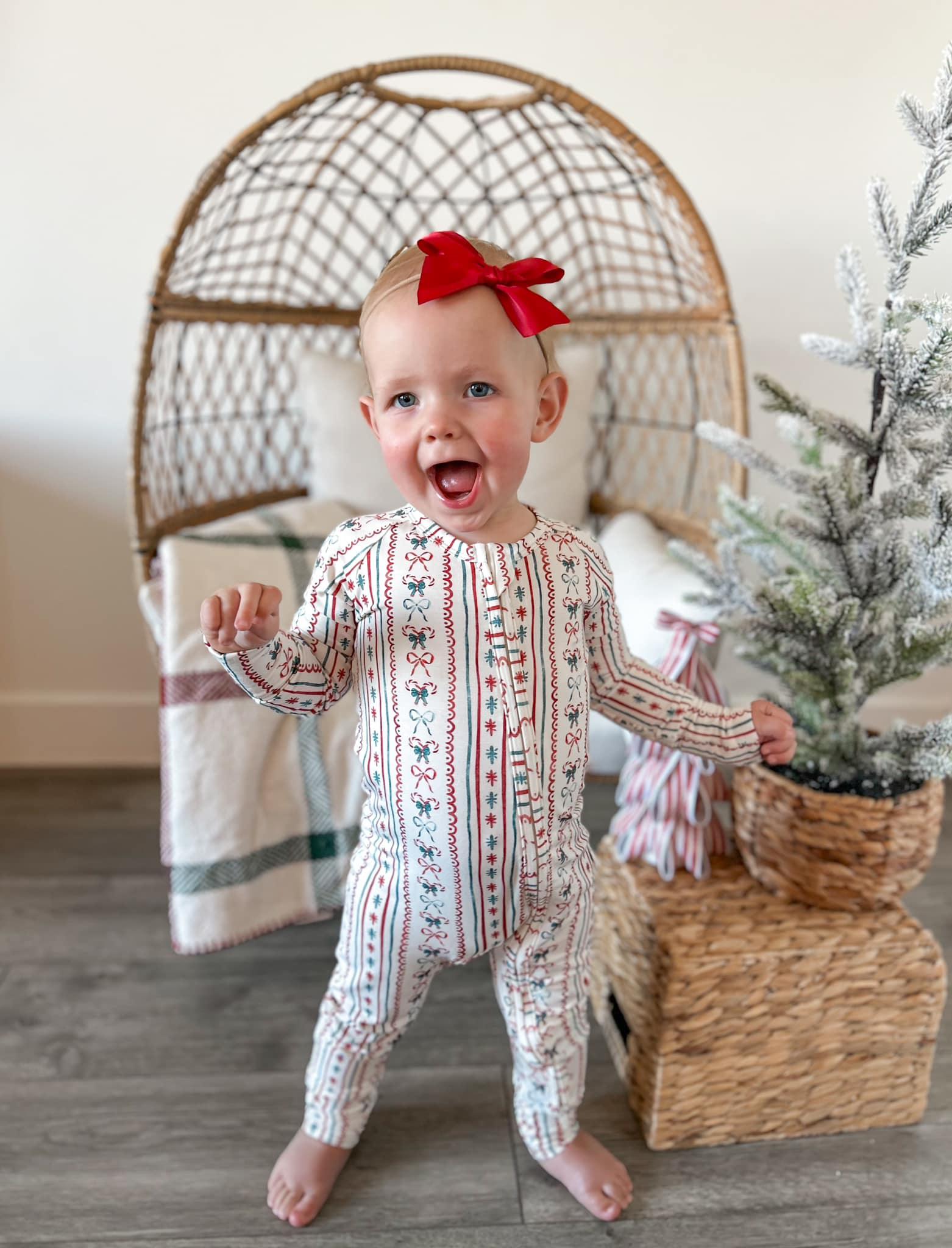 Candy Cane Lane Bamboo Christmas Pajamas - Zippy - BIG FRENCHIES