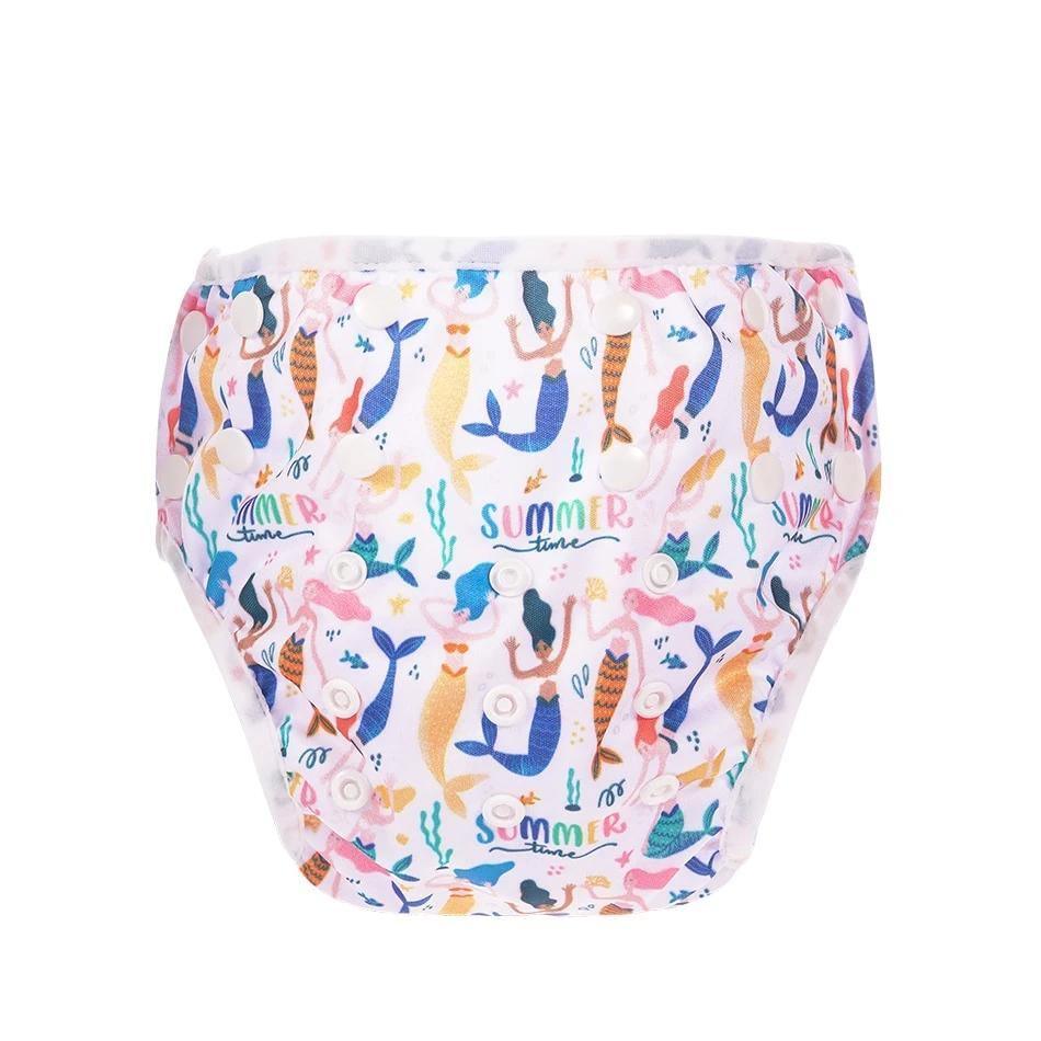 Baby Reusable Swimming Diapers Cartoon Swimwear Children Adjustable Summer Nappy Pants Diaper for Babies - BIG FRENCHIES