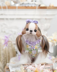 Luxury design dog dress pearls chain accessories 2 colors