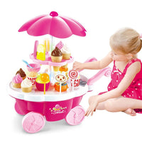 Children pretend play toys simulation candy Cart