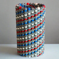 Patriotic Modular Vase – Built with LEGO®-Compatible Bricks - BIG FRENCHIES