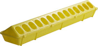 Little Giant 20" Flip-Top Chick & Poultry Feeder Yellow Snap-Lock Spill Yellow 2PCK