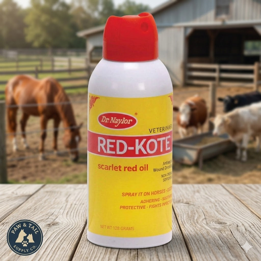 Dr. Naylor Red-Kote Veterinary Antiseptic Aerosol for Horses Livestock 5 oz.