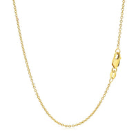 14k Yellow Gold Round Cable Link Chain 1.3mm