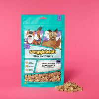 Snaggletooth Pets Freeze Dried Lamb Liver Teeny Tiny Treats for Dogs & Cats, 2.6 oz, Pack of 12