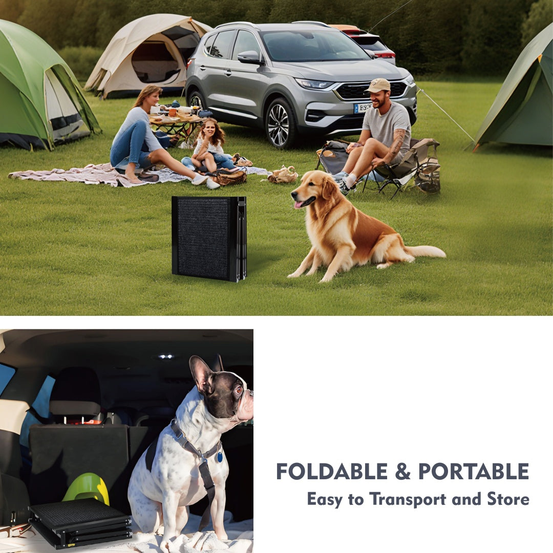 Dog Ramp For Car 71 Long & 19.3 Wide Portable Dog Ramps For Large Dogs With Non-Slip Rug Surface Dog Car Ramp For SUV Ca