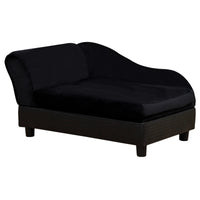 Luxury Dog Bed For Small Dogs, Hidden Storage, 3 In Foam Cushion, Modern Pet Sofa, Black