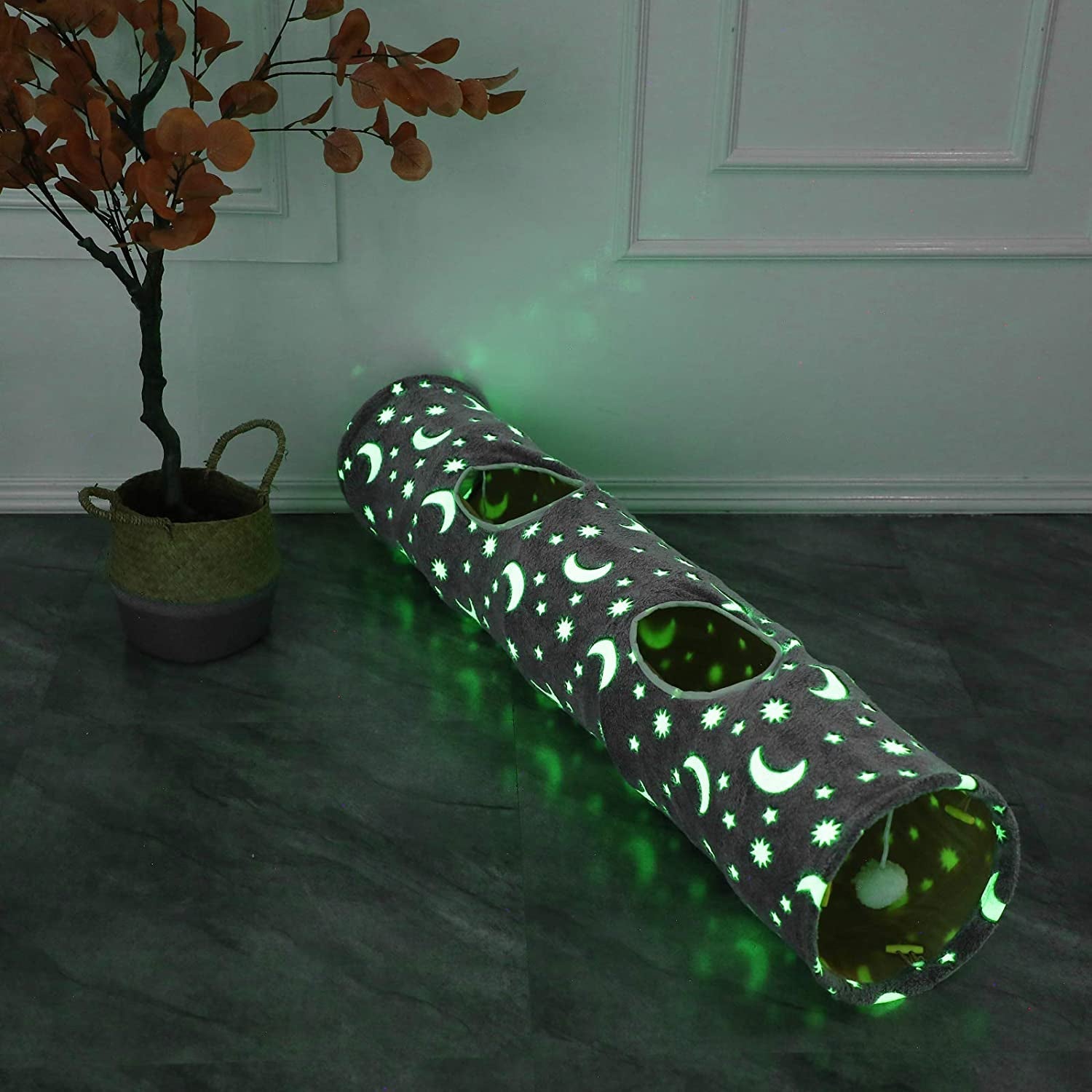 Cat Tunnel Tube with Plush Ball Toys Collapsible - BIG FRENCHIES
