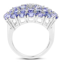 5.93 Carat Genuine Tanzanite .925 Sterling Silver Ring