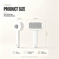 Pet Slicker Brush For Cats & Dogs, Self-Cleaning Grooming Brush With One-Click Hair Removal, Gentle Deshedding Tool For 