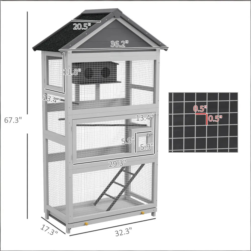 Bird Cage Starter Kit with Detachable Rolling Stand