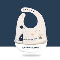 Baby Cartoon Silicone Bib Waterproof And Dirt-proof Super Soft