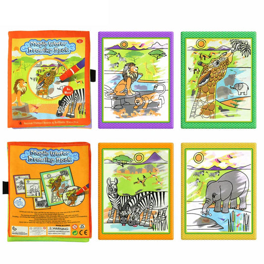 Modern Coloring Magic Water Drawing Book With Pen For Kids and Baby Educational Toy Animals Painting Writing Doodle Cloth Book Kids Drawing Board - BIG FRENCHIES