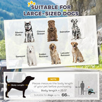 2-in-1 Dog Bike Trailer Pet Stroller Carrier For Large Dogs With Hitch, Quick-release Wheels, Foot Support, Pet Bicycle 