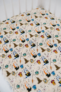 Magical Heelers Crib Sheet