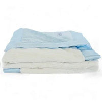 Luxury Duo Satin Border Blanket - Blue/Ivory - BIG FRENCHIES
