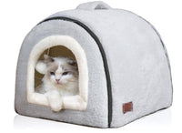 Cat Bed For Indoor Cats Foldable Cat Cave Anti-Slip Water-Resistant Bottom Cat Houses For Indoor Cats Or Small Dogs Kitt