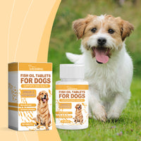 Dog Fish Oil Chewable Tablets,3 Skin & Coat Supplement For Itchy Skin, Seasonal Allergies, Support Bone, Digestion & Rep