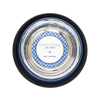 Country Living Set of 2 Ribbed Non-Slip Pet Bowls – Poseidon Blue - BIG FRENCHIES