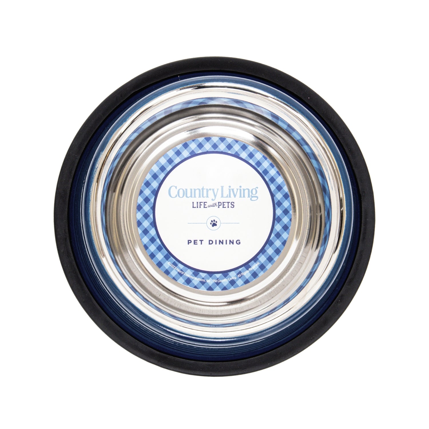 Country Living Set of 2 Ribbed Non-Slip Pet Bowls – Poseidon Blue - BIG FRENCHIES