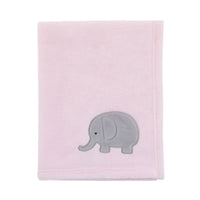 NoJo The Dreamer Pink and Grey Elephant 8 Piece Nursery Crib Bedding Set - BIG FRENCHIES