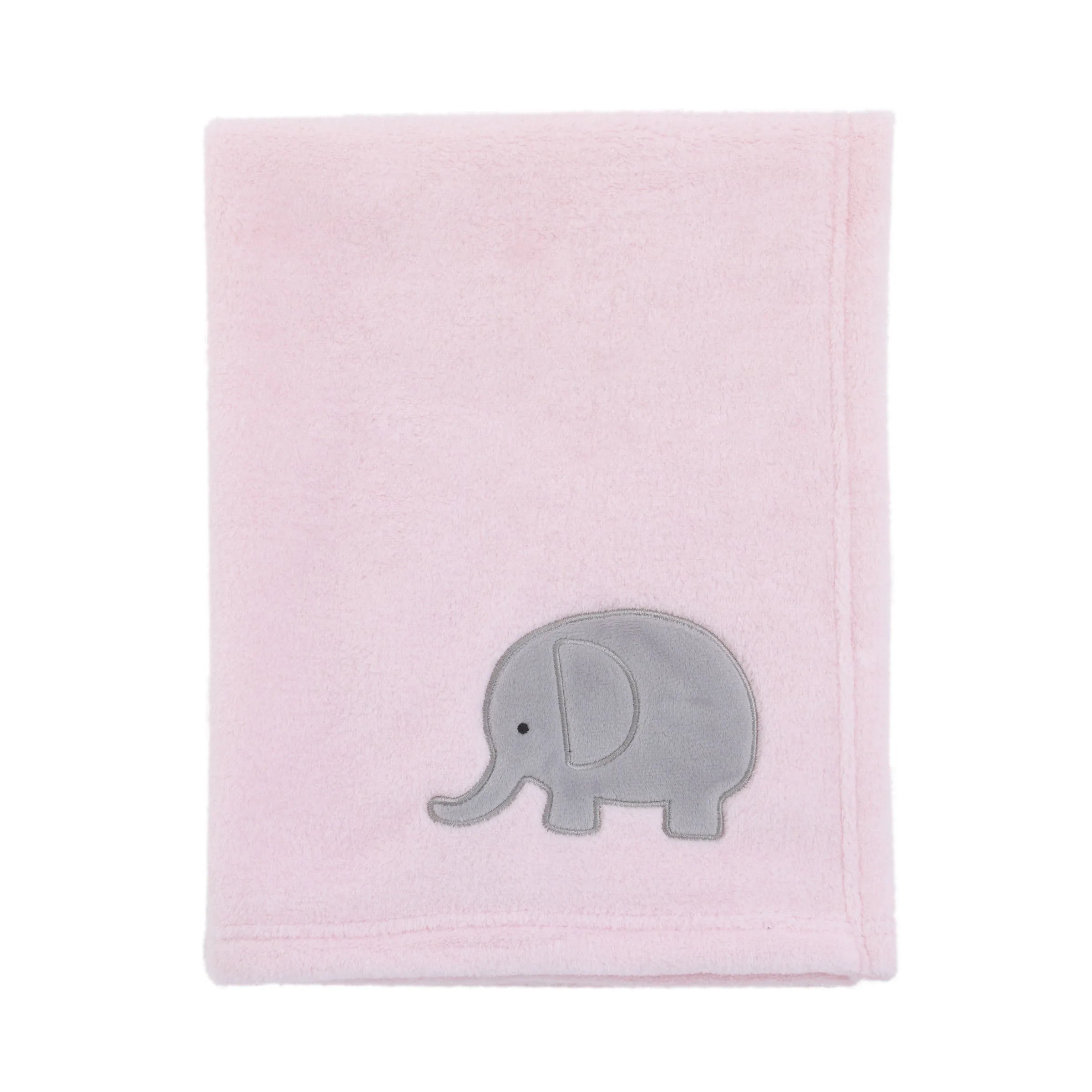 NoJo The Dreamer Pink and Grey Elephant 8 Piece Nursery Crib Bedding Set - BIG FRENCHIES