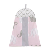 NoJo The Dreamer Pink and Grey Elephant 8 Piece Nursery Crib Bedding Set - BIG FRENCHIES