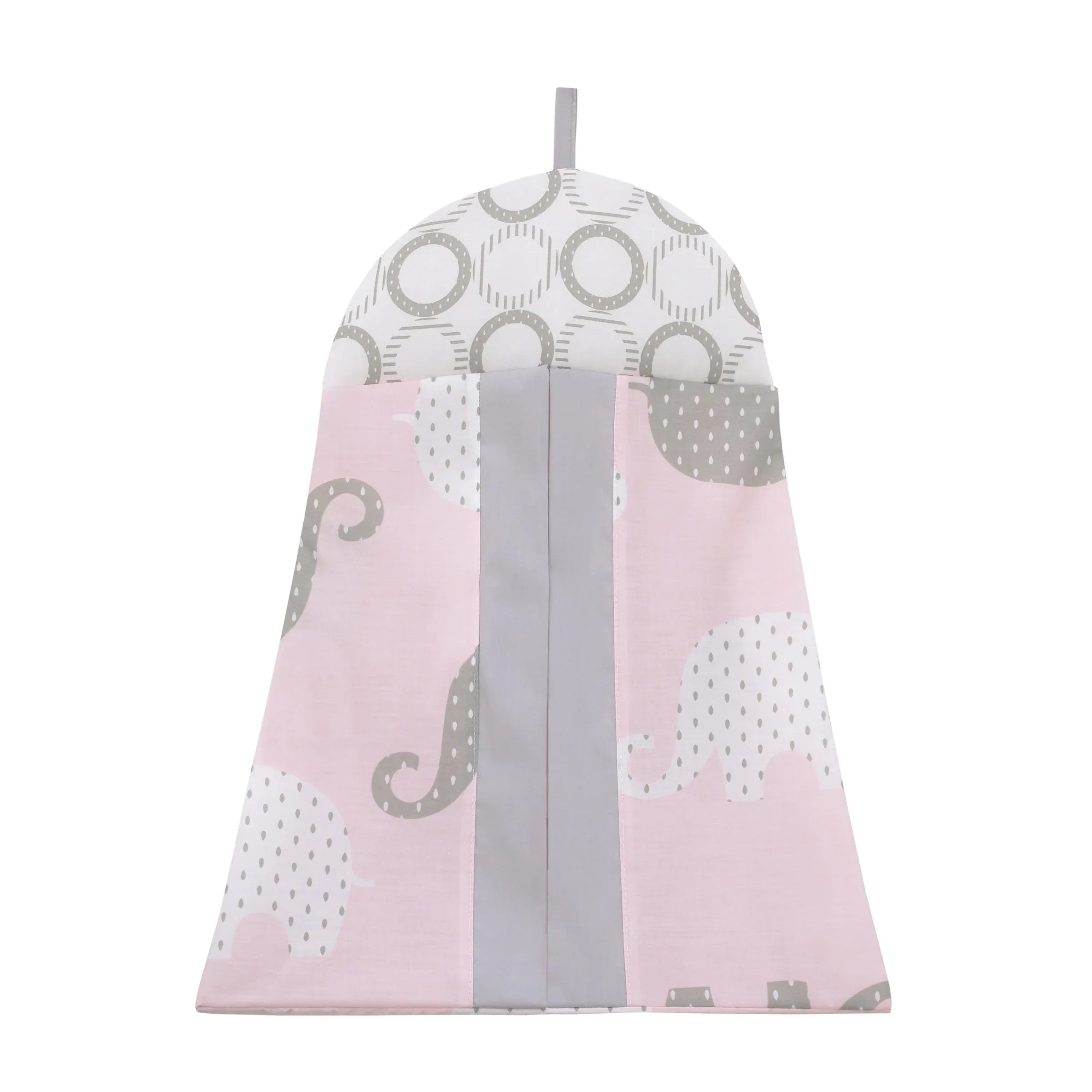 NoJo The Dreamer Pink and Grey Elephant 8 Piece Nursery Crib Bedding Set - BIG FRENCHIES