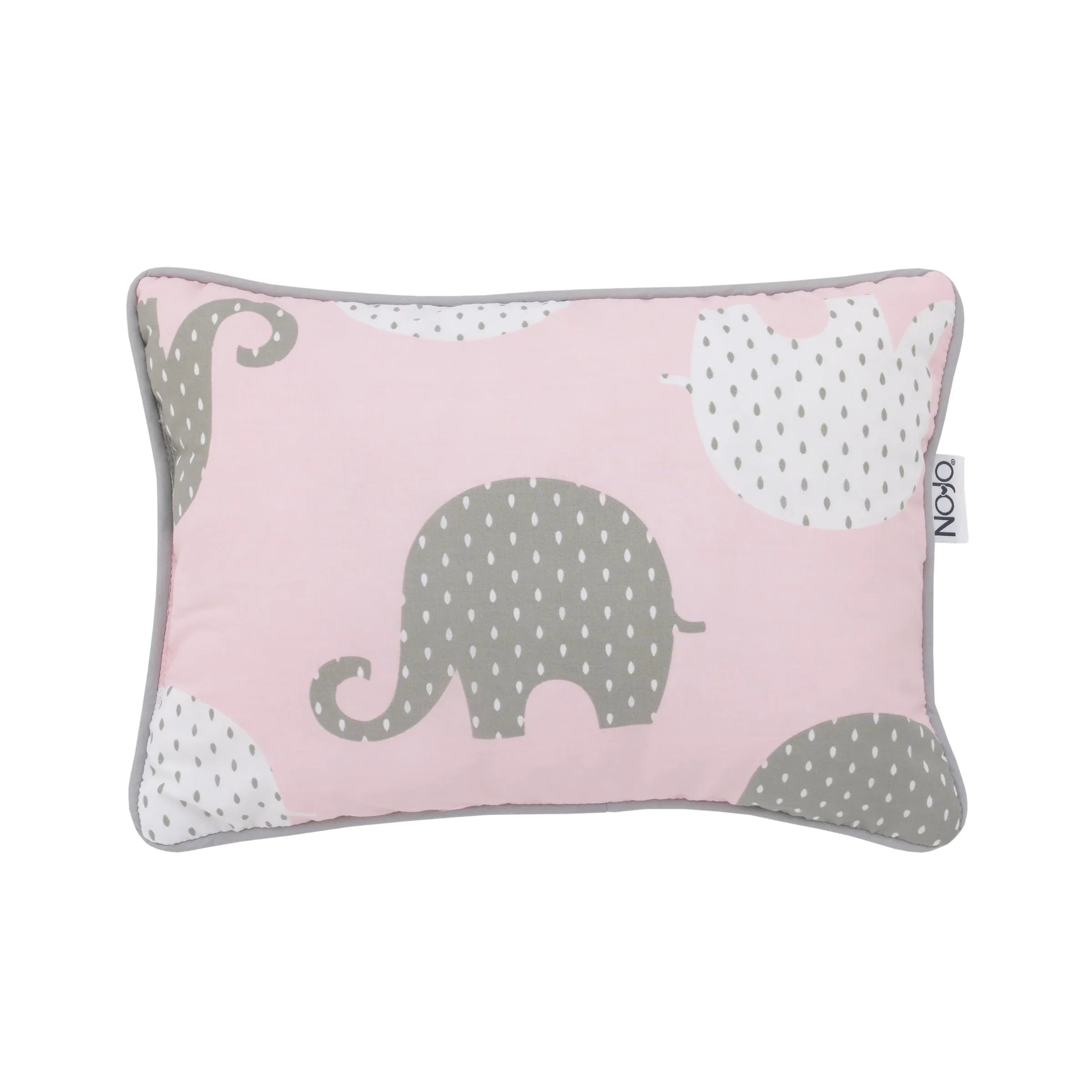 NoJo The Dreamer Pink and Grey Elephant 8 Piece Nursery Crib Bedding Set - BIG FRENCHIES