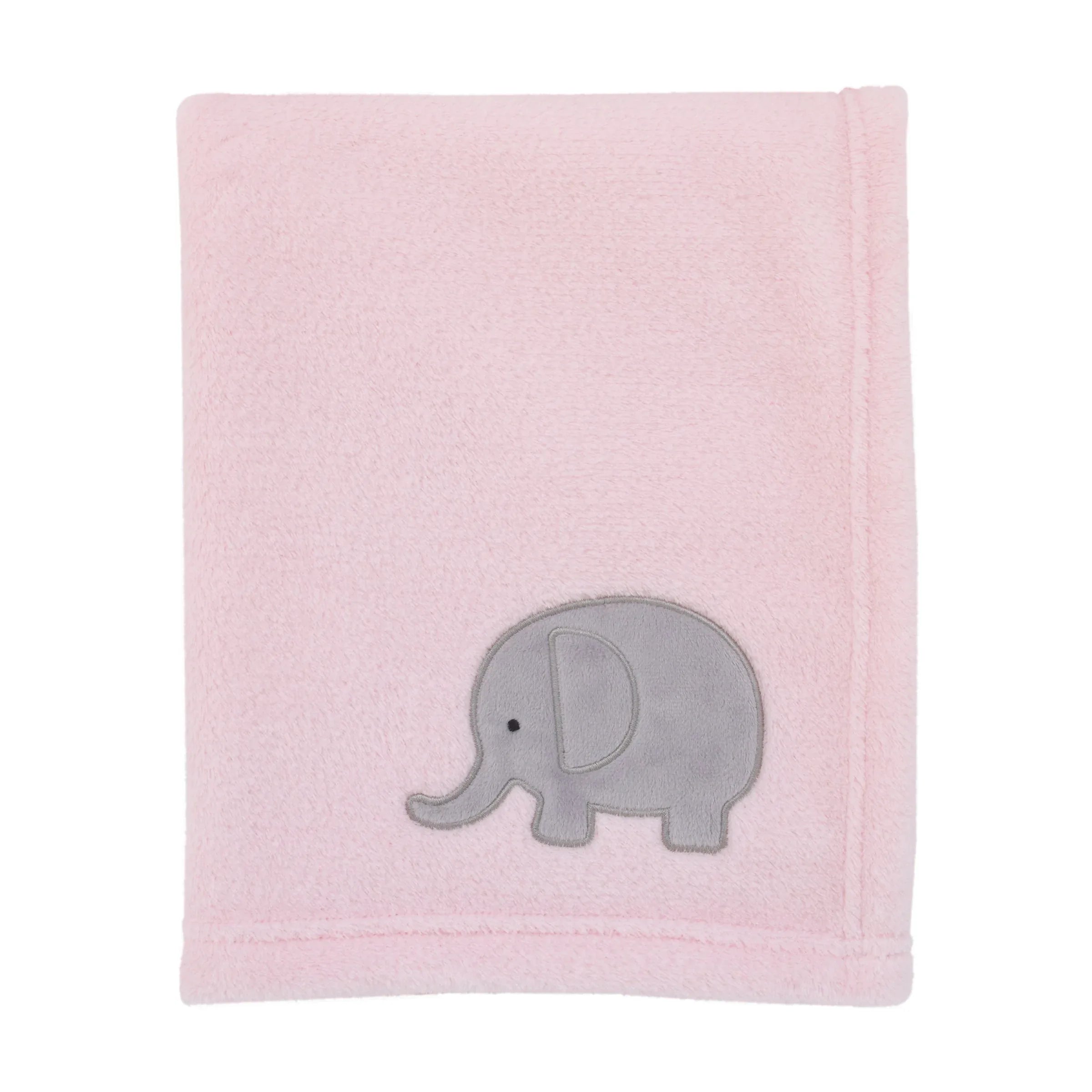 NoJo The Dreamer Pink and Grey Elephant 8 Piece Nursery Crib Bedding Set - BIG FRENCHIES