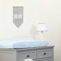 NoJo Dreamer Elephant Blue, Grey 8 Piece Nursery Crib Bedding Set - BIG FRENCHIES